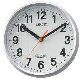 芳国産業 LANDEX　掛置兼用時計　ミニプラス LANDEX シルバー YW9162SV [電波自動受信機能有]