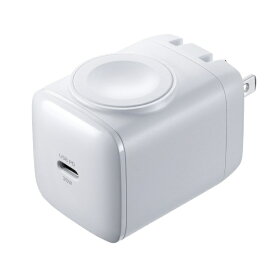 【エントリーで最大2万ポイント当たる｜4/23まで】 サンワサプライ｜SANWA SUPPLY USB PD対応AC充電器（PD30W・Apple Watch充電） ACA-PD101