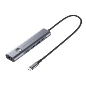 サンワサプライ｜SANWA SUPPLY 映像変換アダプタ [USB-C オス→メス HDMI /USB-Ax3＋USB-C＋USB-Cメス給電 /USB Power Delivery対応 /100W] 4K対応(Chrome/Android/iPadOS/iOS/Mac/Windows11対応) USB-5TCHP18GM