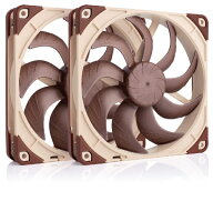 Noctua｜ノクチュア ケースファンx2 [140mm /1500RPM] スクエアフレーム ブラウン NF-A14X25-G2-PWM-SX2-PP