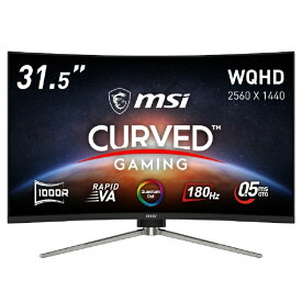 MSI｜エムエスアイ USB-C対応 ゲーミングモニター MAG 325CQRF QD E2 [31.5型 /WQHD(2560×1440） /ワイド /曲面型]