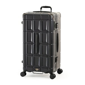 【エントリーで最大全額ポイント還元|11/5迄】 A.L.I|アジア・ラゲージ スーツケース フレームボックスタイプ 宿泊目安: 10日間以上 105L 前輪ストッパー搭載 PANTHEON マットブラック PTB-2008-L