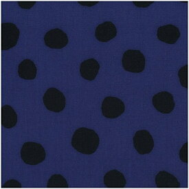 清原｜KIYOHARA 生地 kokochi fabric ソフトブロードプリント ドットL 1Mカットクロス ロイヤルブルー KOF32-1M