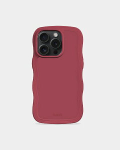 HOLDIT�b�z�[���f�B�b�g iPhone 15 Pro�p �ϏՌ��P�[�X Wavy Case Red Velvet 16423