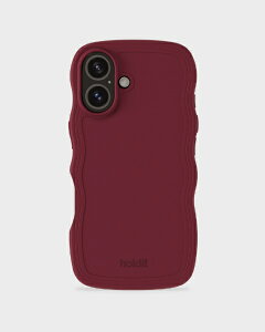 HOLDIT�b�z�[���f�B�b�g iPhone 16�p �ϏՌ��P�[�X Wavy Case Red Velvet 16426