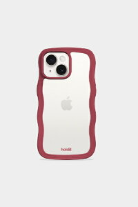 HOLDITbz[fBbg iPhone 15/14/13p wʃNAϏՌP[X Wavy Case Red Velvet/Transparent 16434