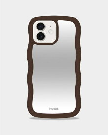 HOLDIT｜ホールディット iPhone 15/14/13用 ミラー耐衝撃ケース Wavy Case Chocolate 16443