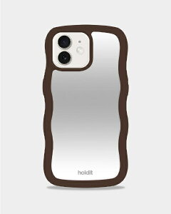 HOLDIT�b�z�[���f�B�b�g iPhone 15/14/13�p �~���[�ϏՌ��P�[�X Wavy Case Chocolate 16443