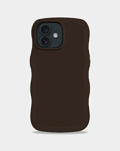 HOLDIT�b�z�[���f�B�b�g iPhone 12/12 Pro�p �ϏՌ��P�[�X Wavy Case Chocolate 16479