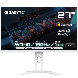 GIGABYTE｜ギガバイト USB-C対応 ゲーミングモニター M27QA ICE [27型 /WQHD(2560×1440） /ワイド /180Hz]