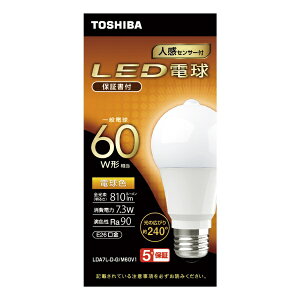 ŁbTOSHIBA LEDd ylZT[tz LDA7L-D-G/M60V1 [E26 /ʓd` /60W /dF /1 /S^Cv]