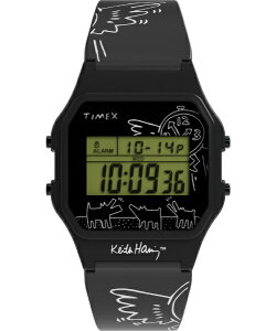 TIMEX�b�^�C���b�N�X �L�[�X�փ����O T80 �R���{ �mKeith Haring T80�n 1�N�ۏ� �O���[ TW2W25500 [���K�i]