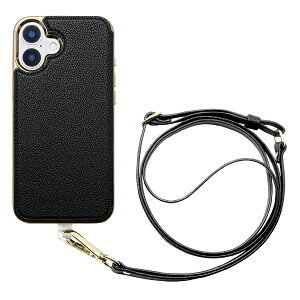 ���j�P�[�X�bUNICASE Cross Body Case Duo for iPhone 16 Plus Black