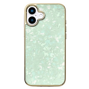 ���j�P�[�X�bUNICASE Glass Shell Case for iPhone 16 Plus Mint