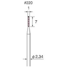 アルゴファイルジャパン｜ARGOFILE 軸付ピンク砥石　PA＃220　Φ1X7　Φ2．34