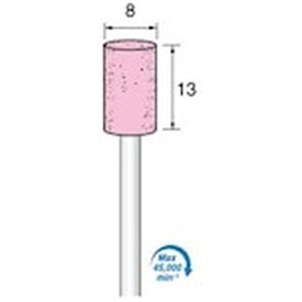 アルゴファイルジャパン｜ARGOFILE 軸付ピンク砥石＃100　Φ8X13　Φ3．0軸　P