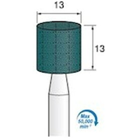 アルゴファイルジャパン｜ARGOFILE 軸付グリーン砥石＃60　Φ13X13　Φ6．0軸