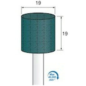アルゴファイルジャパン｜ARGOFILE 軸付グリーン砥石＃60　Φ19X19　Φ6．0軸