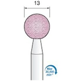 アルゴファイルジャパン｜ARGOFILE 軸付ピンク砥石＃60　Φ13　Φ6．0軸　PA砥粒