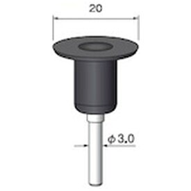 アルゴファイルジャパン｜ARGOFILE ソフトゴムパッド　Φ20　ブラック　Φ3軸