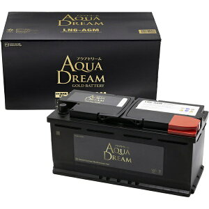 AQUA DREAM�b�A�N�A�h���[�� GB LN6-AGM �A���ԁ@DIN�K�i(���B�Ԏd�l)�@�A�C�h�����O�X�g�b�v�ԑΉ��o�b�e���[�@GOLD�@BATTERY�@(��Ȍ݊�/LN6)�@AGM�^�C�v �y���[�J�[�����E��������s�E���Ԏw��E