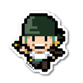 ゼネラルステッカー｜GENERAL STICKER ピクセルワンピースステッカー Sサイズ ゾロ OPX-002S