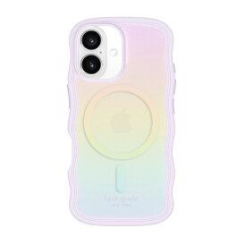 【エントリーで最大全額ポイント還元｜8/5迄】 ケイト・スペード ニューヨーク｜kate spade new york iPhone 16 Kate Spade Wavy - MagSafe / Recycled Opal Iridescent KS054350