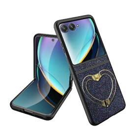 STYLE Promotion｜スタイルプロモーション Motorola razr 50 グリッターリングスタンドケース ブラック SP-M50GUSTCA-BK