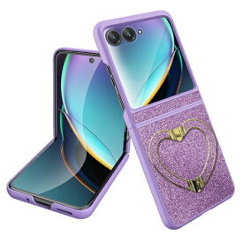 STYLE Promotion｜スタイルプロモーション Motorola razr 50 グリッターリングスタンドケース パープル SP-M50GUSTCA-PU