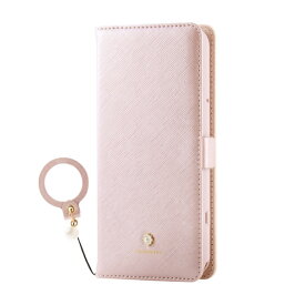 ELECOM｜エレコム らくらくスマートフォン(F-53E)/レザーケース/手帳型/Enchantee/磁石付き/リング付き ピンク PM-F244PLFJM2PN