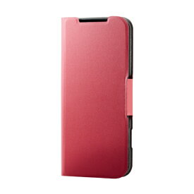 ELECOM｜エレコム らくらくスマートフォン(F-53E)/レザーケース/手帳型/UltraSlim/薄型/磁石付き レッド PM-F244PLFURD
