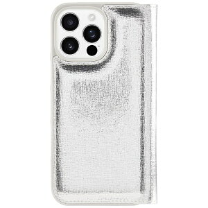 �P�C�g�E�X�y�[�h �j���[���[�N�bkate spade new york iPhone 16 Pro Max Kate Spade Folio Case - Recycled Metallic Silver KS055472