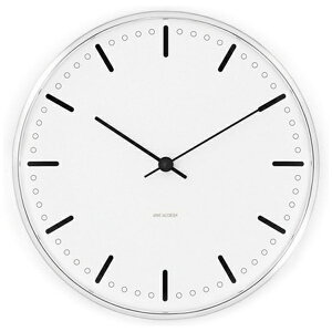 ARNE JACOBSENiAl RuZj |v City Hall Wall Clock 21cm white AJ43631