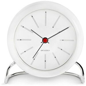 ARNE JACOBSENiAl RuZj uv Bankers Table Clock 11cm white zCg AJ43675