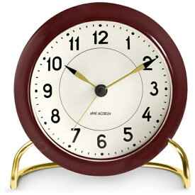 ARNE JACOBSEN（アルネ ヤコブセン） 置き時計 Station Table clock 11cm bordeaux バーガンディ AJ43676