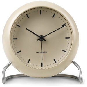 ARNE JACOBSEN(アルネ ヤコブセン) 置き時計 City Hall Table Clock 11cm beige マットサンド AJ43693