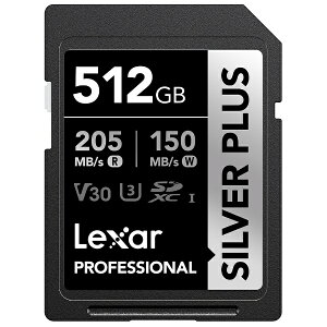 y܂Ƃߔōő10OFFN[|(10/31܂Łjz LexarbLT[ Lexar SDXCJ[h Professional SILVER PLUSV[Y V30 UHS-I U3 LSDSIPL512G-BNNNJ [512GB]