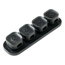 ainex｜アイネックス ケーブルホルダー [W90xD27xH4mm /対応ケーブル径 φ1〜6.5mmx4] マグネット ブラック KC-016BK