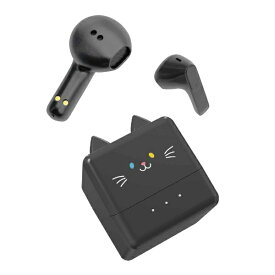 ラスタバナナ｜RastaBanana モバにゃー おでかけワイヤレスイヤホン Bluetooth 5.2 完全ワイヤレス ステレオ イヤホン マイク ブルートゥース 左右分離型 インナーイヤー AAC Type-C充電 通話 ハンズフリー 簡単接続 ごま RTWS05GOM