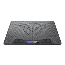 MEETION｜ミーション ノートパソコンクーラースタンド [9〜19インチ /USB-A接続] RGBバックライト・冷却ファン・USB-Aハブ搭載 角度調整機能付き ブラック CP5050