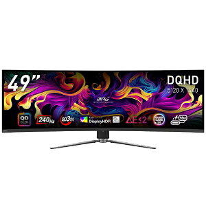 MSIbGGXAC USB-CΉ Q[~Oj^[ MPG 491CQPX QD-OLED [49^ /Dual QHD(5120×1440j /Ch /Ȗʌ^ /240Hz]