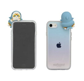 【エントリーで最大全額ポイント還元｜7/18迄】 グルマンディーズ｜gourmandise フレームIIIIfit Clear iPhone SE(第3/第2世代)/8/7/6s/6ケース mofusand サメにゃん MOFU-48A