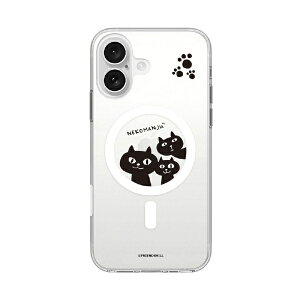 ROA�b���A iPhone 16�i6.1�C���`�j �N���A�P�[�X MagSafe �l�R�}���W���E abbi FRIENDS �`���Ă���� ABF27244i16