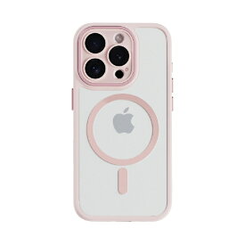 ROA｜ロア iPhone 16 Pro（6.3インチ） クリアケース レンズガード一体型 MagSafe miak ピンク MA27198i16PR