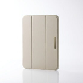 ELECOM｜エレコム iPad mini（A17 Pro / 第6世代）用 &me フラップケース ソフトレザー フリーアングル スリープ対応 グレージュ TB-A24SWVJM3GB