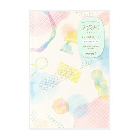 デザインフィル｜DESIGNPHIL ノート＜B6＞　ゆるログ 水彩柄 15356006 [B6 /5mm /ドット方眼罫線]