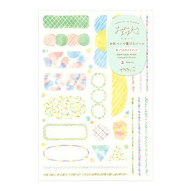 デザインフィル｜DESIGNPHIL シール　ゆるログ　2枚入 水彩柄 82676006