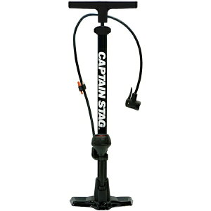 CAPTAIN STAG|キャプテンスタッグ 空気入れ SG基準合格品 鉄・ゲージ付き英・米・仏式バルブ対応 ブラック Y-3144