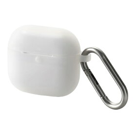 ELECOM｜エレコム AirPods 4 ケース 用 シリコン カバー < ワイヤレス / MagSafe 充電対応 > 衝撃吸収 落下防止 カラビナ付 クリア AVA-AP06SCCR