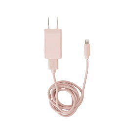 クオリティトラストジャパン｜QUALITY TRUST JAPAN 2.4A USB2ポート スリムACアダプタ Lightningケーブル付 ピンク QL-0201PK